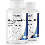 Nutricost Niacinamide (Vitamin B3) 500mg, 240 Capsules (2 Bottles)