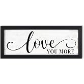 Love You More Sign Wall Decor: Love Quotes Wall Art Modern Master Bedroom Signs Wall Decor Above Bed Framed Aesthetic Farmhou