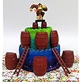 Cake Topper Video Game Icon Donkey Kong Birthday Set Featuring Donkey Kong Figures and Decorative Themed Accessories
