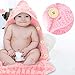 Colorful Newborn Baby Wrap Swaddle Blanket, Baby Kids Toddler Knit Blanket Swaddle Sleeping Bag Stroller Wrap for 0-17 Month Baby (Cotton Pink)