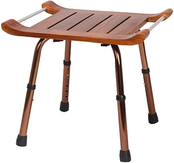 CHENNAO Silla de ducha, baño ajustable heces con Free Assist Barra de