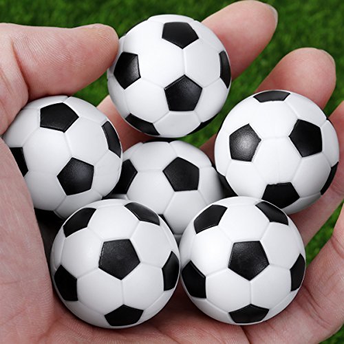 TOYMYTOY Table Soccer Football Balls Replacements 32mm Small Black/White Foosball Balls - Set of 6