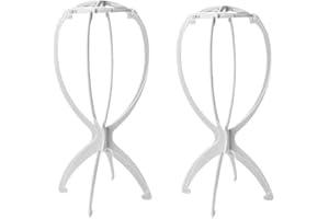 Yesallwas Wig Stands for Short Wigs, Wig Holders, Wig Head Stands, Mask Stands,Wig Stands for Multiple Wigs, Foldable Wig Hea