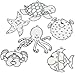 24 Paint Your Own Under the Sea Sun Catchers Kids Craft - octopus, star crab, turtle, blowfish and tropical fish