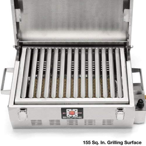 review Solaire SOL-EV17A Everywhere Portable Infrared Propane Gas Grill, Stainless Steel