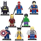 8 Pieces Minifigures Super Heroes Set Building Blocks Action Figures Toy, Kids Gift 0007