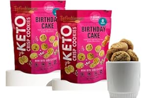 Keto Cookies, Healthy Snacks, Sugar Free, Gluten Free, Low Carb, Grain Free, Prime Delivery Diet Gift Snack for Adults, Men, Women, Birthday Sprinkles Flavor, Too Good Gourmet, 2 Pack