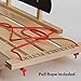 Flexible Flyer BCL-40 Premium Baby Sleigh. Toddler Boggan. Wooden Pull Sled for Kids,Red , 29 x 14 x 11.5 inches