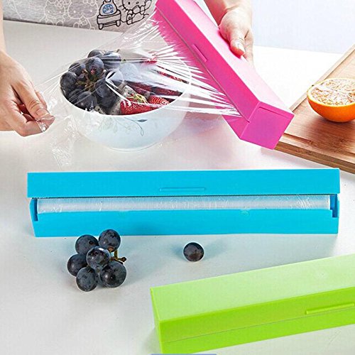 WXLAA Plastic Wrap Cutter Cling Wrap Dispenser Green