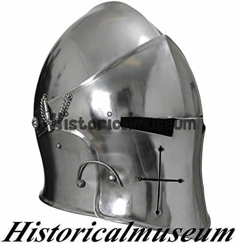 Functional Medieval Flared Barbute Fighting Combat Helmet 16G Steel SCA