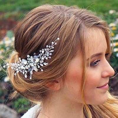 Catery Wedding Hair Comb Hair Accessories With Crystal Pearl Bride
