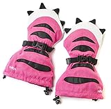 Veyo Mittyz - Pink Tiger Paw Waterproof and Warm Easy On Winter Kids Mittens