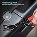 MICTUNING 19Pcs Auto Audio Trim Removal Tool Set & Clip Plier Upholstery Fastener Remover Nylon Dash Door Panel Stereo Tool Kits (Red)