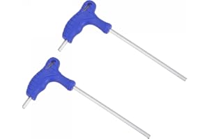 uxcell 4mm Hex Key T-Handle Dual End Wrench Spanner, Metric CR-V Steel 2 Pcs