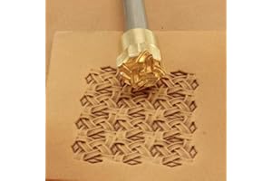 DandS ltd Leather Stamp Tool, Basket Weave, Professional Steel Craft Tool for Leatherworking, Embossing, Carving & Stamping Leather Projects, Belts Wallets & DIY Projects Compatible with Mallet #219
