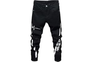 HUNGSON Boy's Skinny Fit Ripped Destroyed Distressed Fashion Kids Denim Jeans Pants