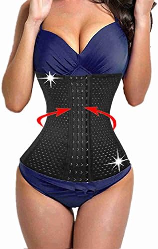 Body shaper waist cincher corset strapless for dresses after surgery backless breathable weight loss belt cincher back support (S, Black(3-5 days delivery))