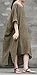Soojun Women's Loose High-low Pure Cotton Dresses with Bawting Sleeve Army Green, One Size