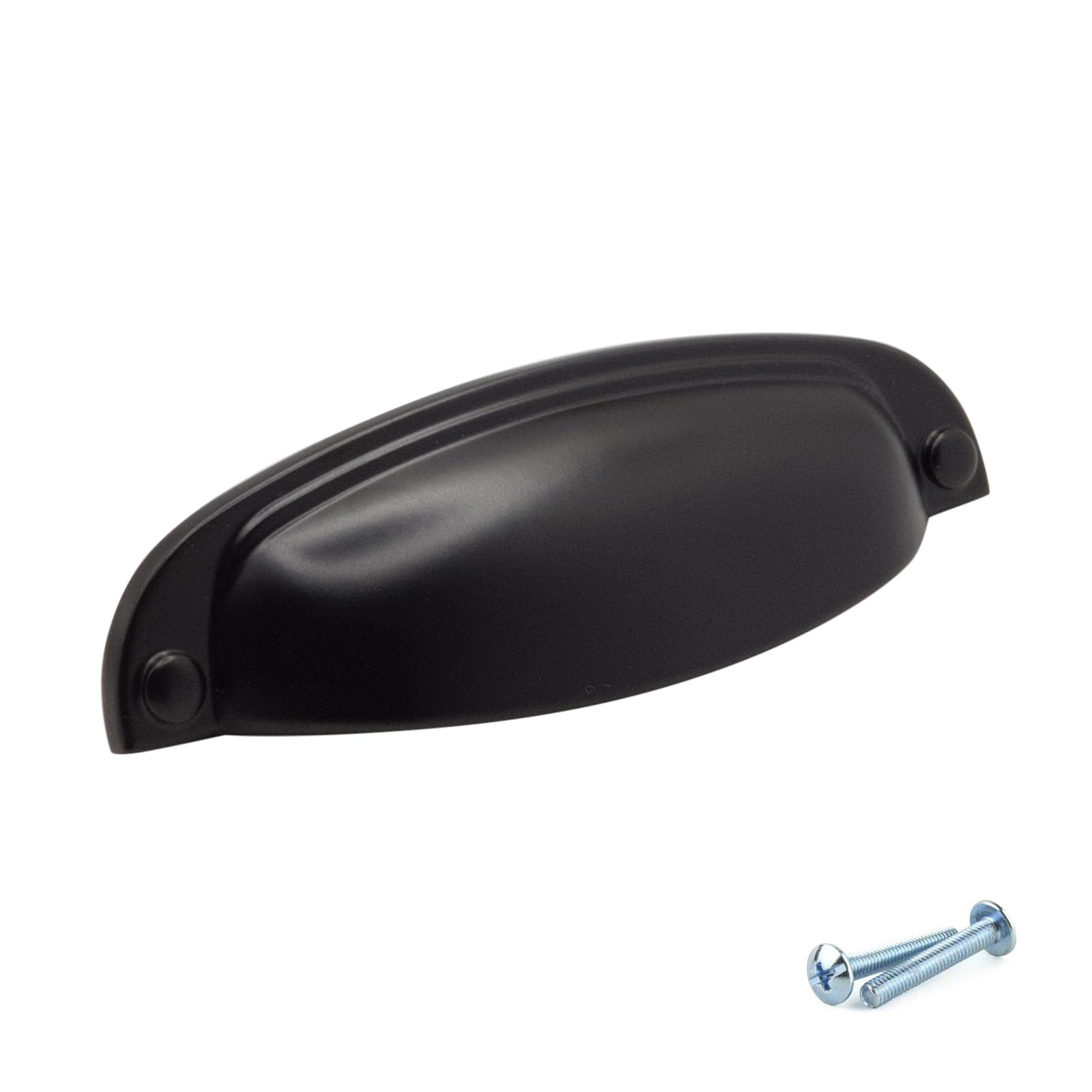 M4TEC Black Kitchen Cabinet Handles - 10 Pack VD8 Series, 96mm x 107mm Zinc Alloy, Black Finish