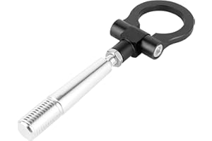Screw-on Tow Hook, Tow Hook for JDM Style Car Front Bumper Screw on Track Racing Towing Ring Fit for FX35/FX45/FX50 QX7 (Blac