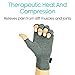 Vive Arthritis Gloves - Compression Glove for Rheumatoid, Osteoarthritis - Heat Hand Gloves for Computer Typing, Arthritic Joint Pain Relief, Carpal Tunnel - Men, Women - Open Finger Thumb (Medium)