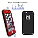Eonfine iphone 6/6s Waterproof Case, Shockproof Protective Full-sealed Hard Cover with Clear Sound, Underwater IP68 Certificated Water Snow Dust Dirty Proof Case for iPhone 6/6s Red