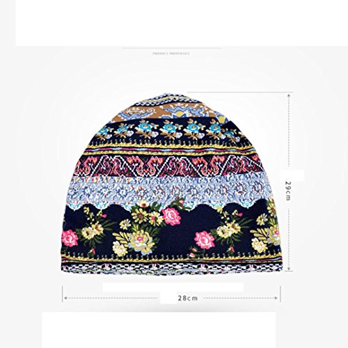 Highpot Women's Beanie Chemo Hat Infinity Scarf Head Wrap Cap (Blue)