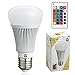 RGB LED Bulbs Color Changing Light Bulbs Dimmable 10W E26 Base with Daylight White and Remote Controller A19 Flood Light Bulb 100 Watt Equivalent (1 Pack)