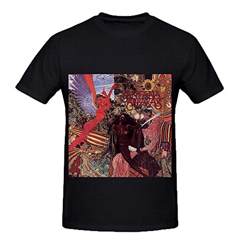 Santana Abraxas Men O Neck Printed Shirts Black