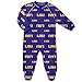 NCAA LSU Tigers Newborn & Infant Raglan Zip Up Coverall, Regal Purple, 3-6 Months