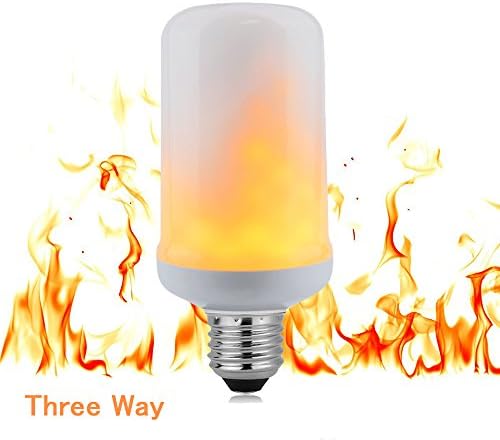 HxF LED Flame Effect Fire Light Bulbs E26 Creative Lights with Flickering Emulation Vintage Atmosphere Decorative Lamps Simulated Nature Gas Fire in Antique Hurricane Lantern 2 Pcs