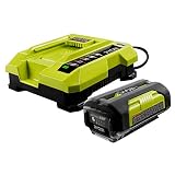 Ryobi OP4026 40-Volt Lithium-ion Battery 130186012 and OP401 40 Volt Lithium-ion Charger