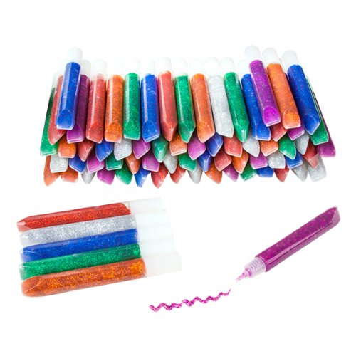 Primary Colors PRI-EMF1008-72-SO Glitter Glue Pen Classpack, Grade: Kindergarten to 1 (Pack of 72) - Thumbnail 2