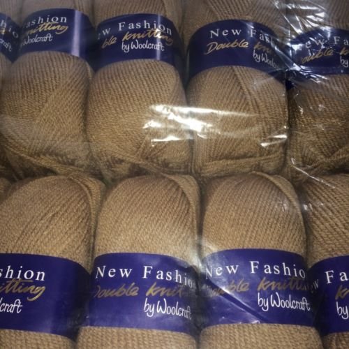 5 x 100g Woolcraft Dk Double Knitting Wool, Yarn (5 x 100g Walnut 885)