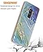 Galaxy S9+ Plus Case,Spevert Marble Pattern Hard Back Soft TPU Raised Edge Ultra-Thin Shock Absorption Hybrid Protective Case Slim Cover Compatible Samsung Galaxy S9+ Plus(2018 Released) - Blue Green