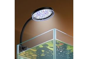 Novique Clip On Aquarium Light 8W LED Fish Tank Light with Full Spectrum & Dimmable Brightness USB Moving Aquarium Lamp for 1-5 Gallon Betta Fish Tanks