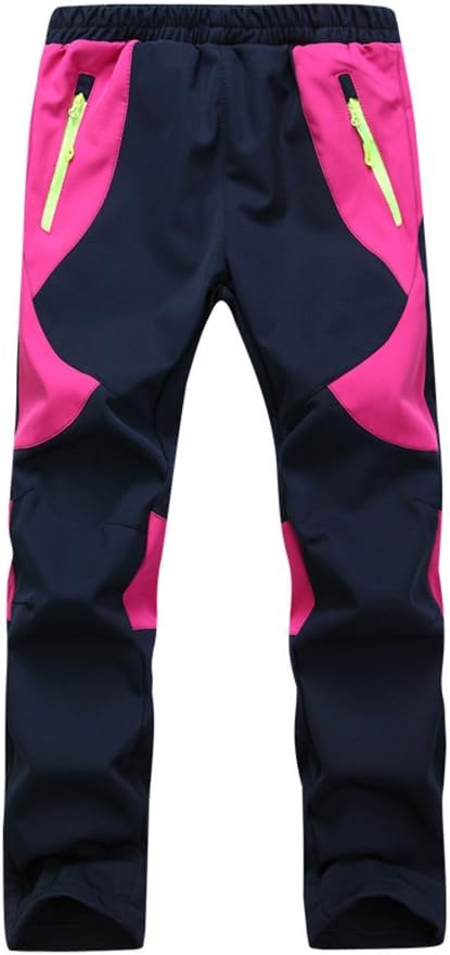 Youth Snow Pants with Reinforced Knees and Seat,Warm Climbing Trousers For Boys and Girls