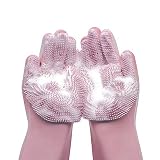 Silicone Dishwashing Gloves, Scrubber Cleaning Gloves for Kitchen
