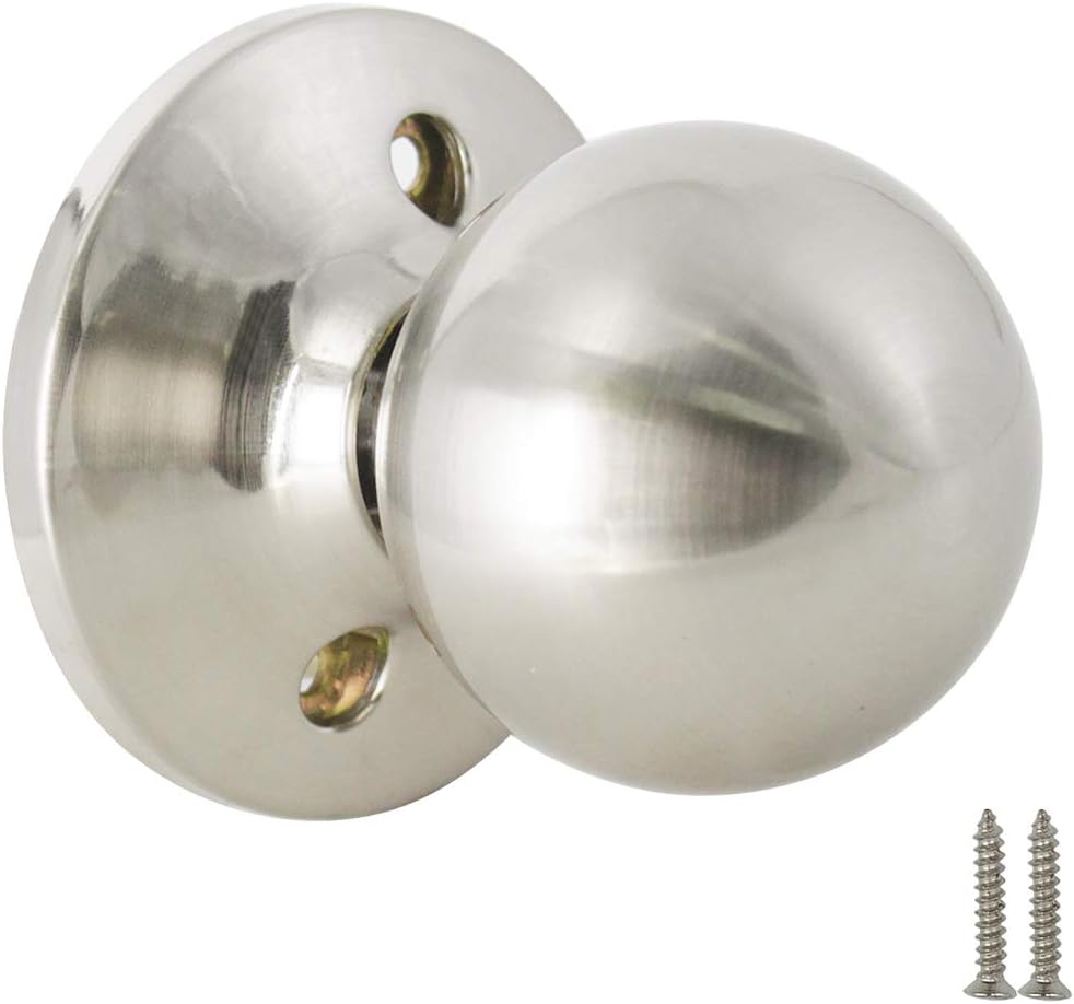1 Pack Probrico Round Dummy Door Handle On Rose Stainless Steel