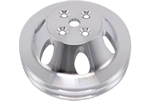 1 PC SHLPDFM Big Block Chevy BBC Double Groove Short Water Pump Pulley Compatible with Big Block Chevy 396 454