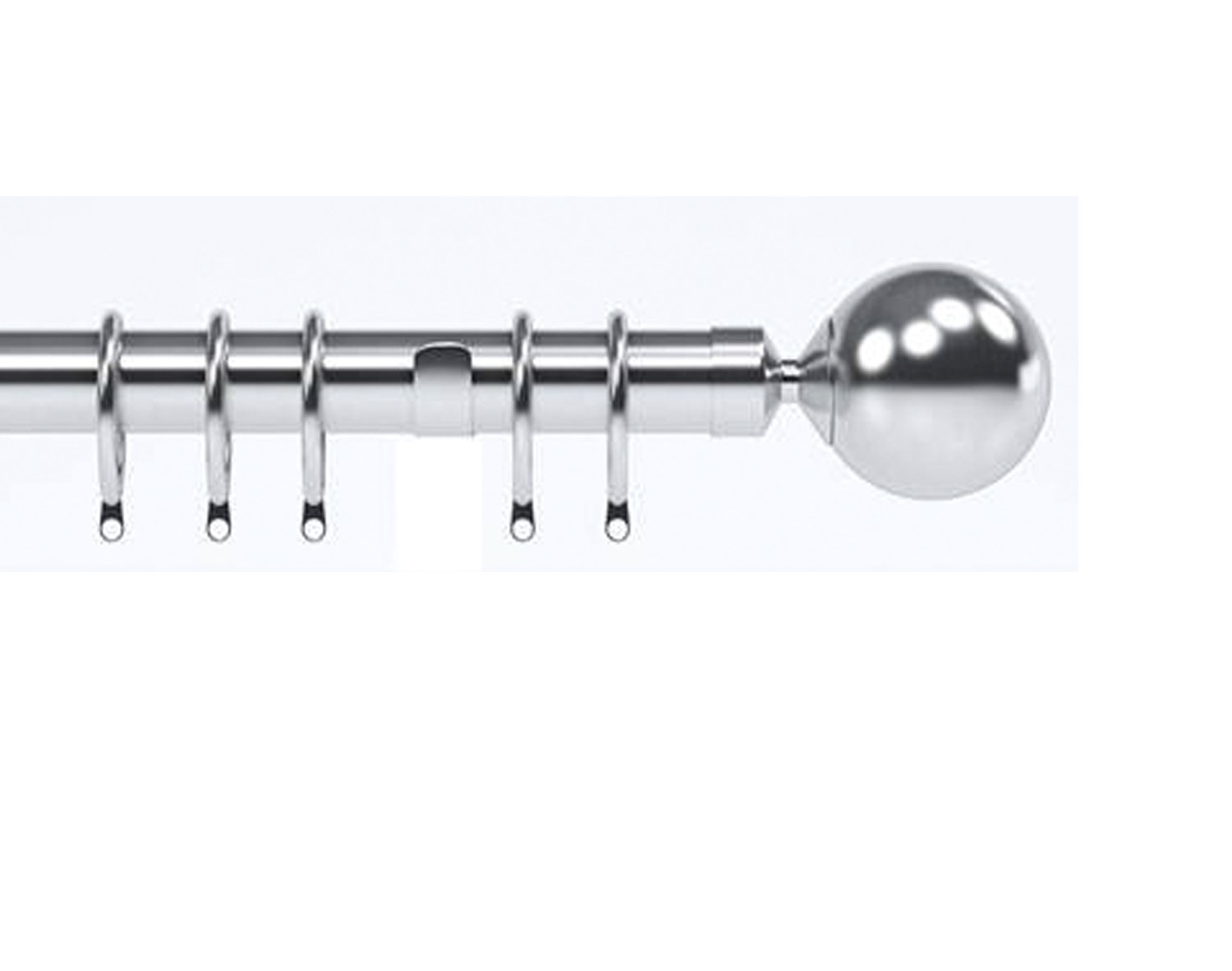 Speedy IDC 28mm Nikola Curtain Pole Set, Satin Silver, 300cm