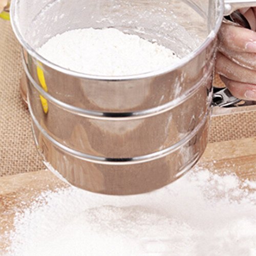 Malida Stainless Steel Flour Sifter/ Sieve, Handheld sifters small