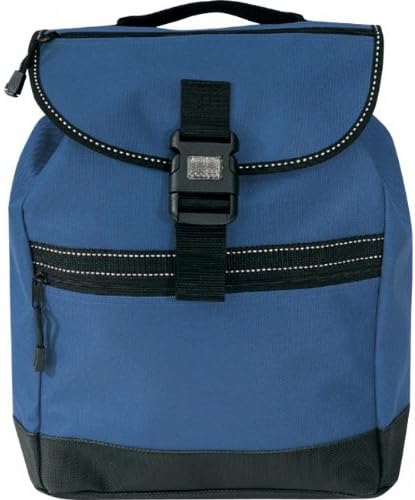 Blue - Drawsting Reflector Bakcpack w/Leather-like bottom