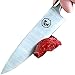 Blue Key World Chef Knife - Ultra Sharp, Lightweight, Ergonomic - Your Go-To Knife in Kitchen for Cutting and Chopping Meat, Fish, Sushi, Fruit, Vegetables, All Food - Well Balanced, 8 Inch, Gift