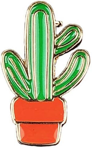 Loweryeah Novelty Enamel Pin Badge Cactus Potted Plant Brooch for Women and Girls
