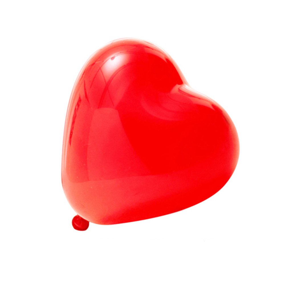 logei® Pack of 100 Balloon for Birthday Wedding decoration Latex Balloons heart shape, Red