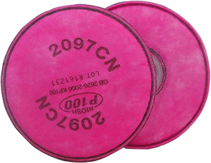 XDERT Particulate Filter Compatible with 2097 P100, Installed on 6000 7000 FF-4 Filter Retainer Use, 4.3 Inch (4 Pcs 2 Pairs)