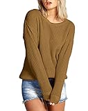 Made by Blush Avenue Womens Ladies Oversized Baggy Long Thick Knitted Plain Chunky Top Knit Jumper S-XL