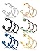 REVOLIA 18-30Pcs 16G 316L Stainless Steel Nose Rings Cartilage Ear Septum Piercings Helix Tragus Horseshoe 6-14mm
