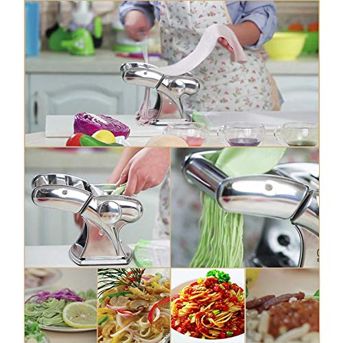 Shule Pasta Maker Stainless Steel Steamline Pasta Roller Machine Includes Pasta Cutter Hand